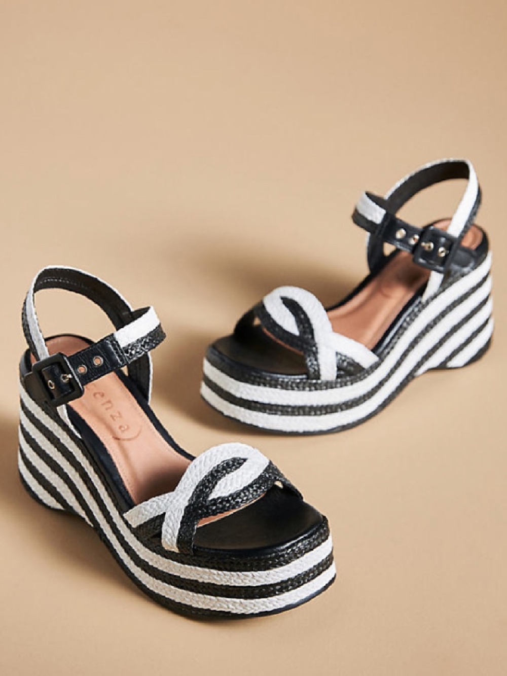 Vicenza Raffia Platform Heels